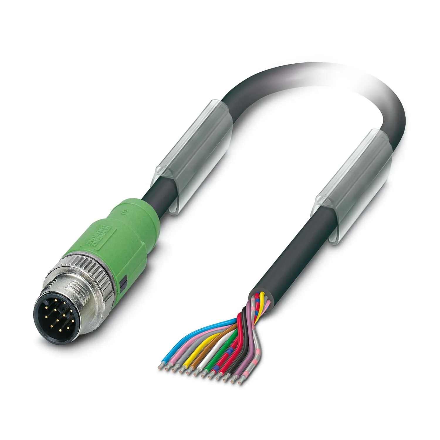 Cavo sensore/attuatore Phoenix Contact 12 cond. M12 Maschio, Ø 7.2mm, L. 3m
