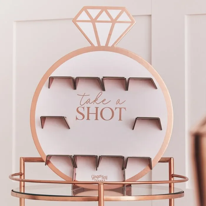 Decorazione da parete JGA Take a Shot in oro rosa 96 x 40 cm