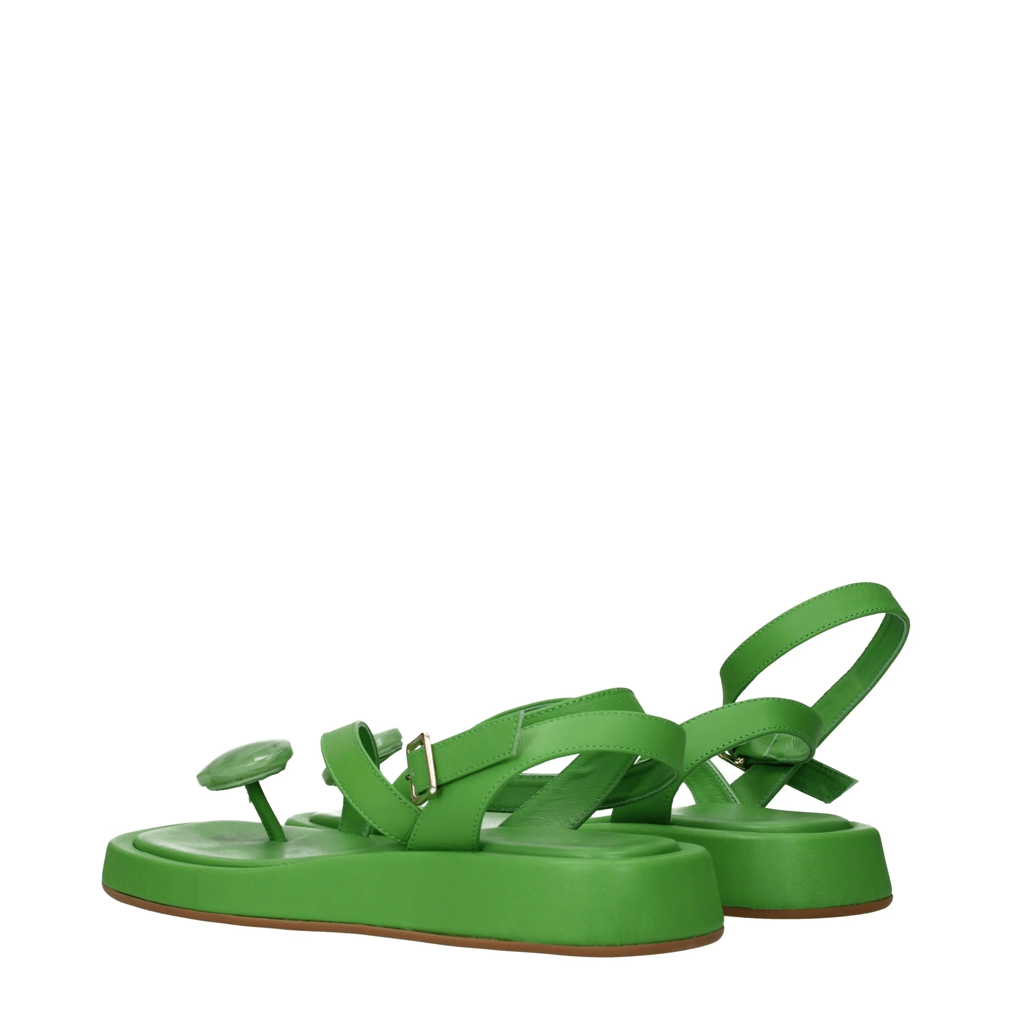 Gia Borghini Sandali Rhw Donna Pelle Verde/Giada