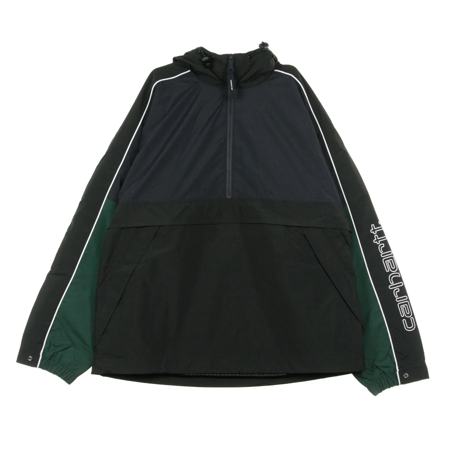 Giacca A Vento Infilabile Uomo Terrace Pullover Dark Navy/black/bottle Green