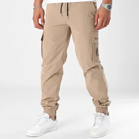 Indagine sui poliziotti Logo Beige Pantaloni cargo neri