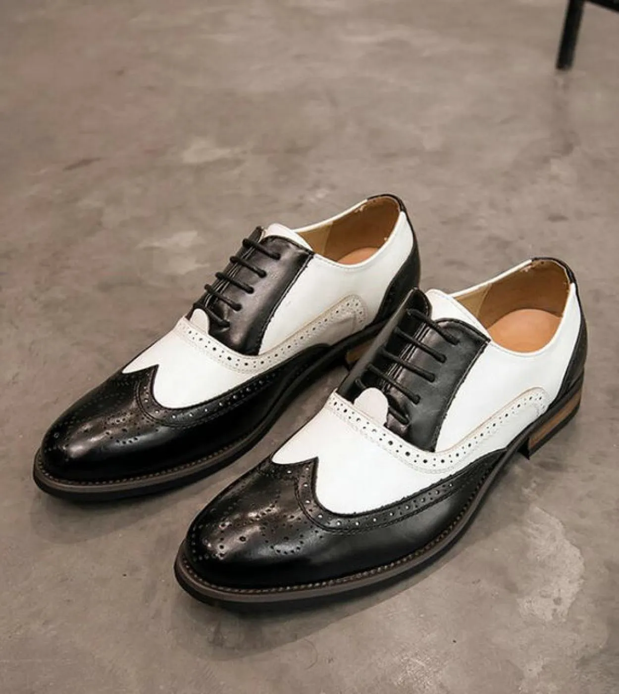 New Patchwork Oxfords Italian Men Brogue Wedding Lace Up Leather Formal Party Shoes Uomo Luxury Dress Shoes Mens Dress