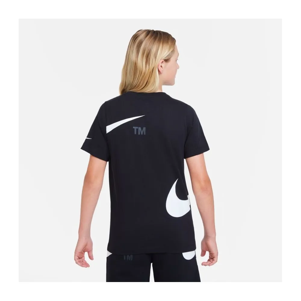 NIKE T-SHIRT SPORTSWEAR - BAMBINO - NERO - DJ6616