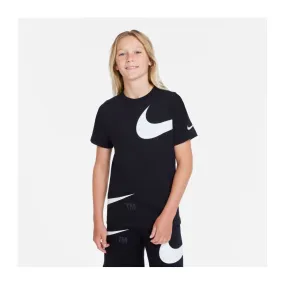 NIKE T-SHIRT SPORTSWEAR - BAMBINO - NERO - DJ6616