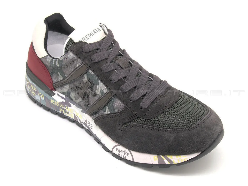 Premiata uomo sneakers Lander mimetica