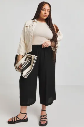 Simply Be gonna pantalone stropicciata allacciata in vita