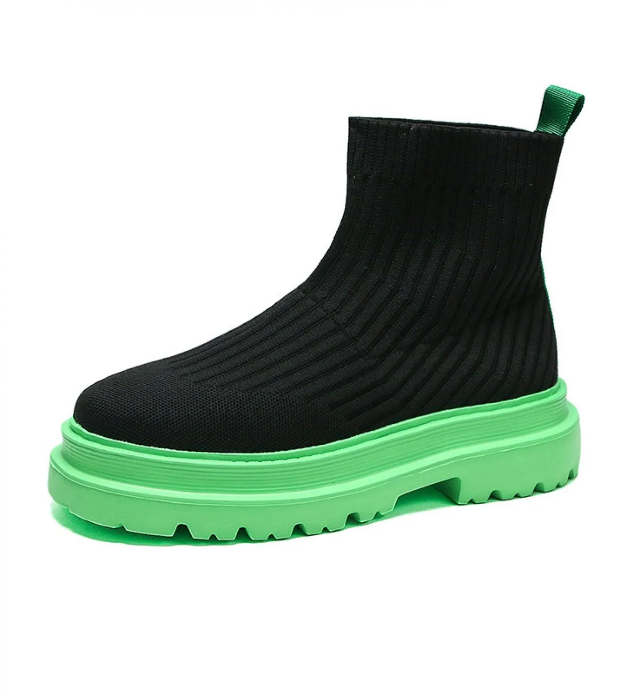 Stivali da calzino alla moda per uomo Stivali da moto da uomo traspiranti Green Designer Traniers Sneaker da uomo Scarpe nere St