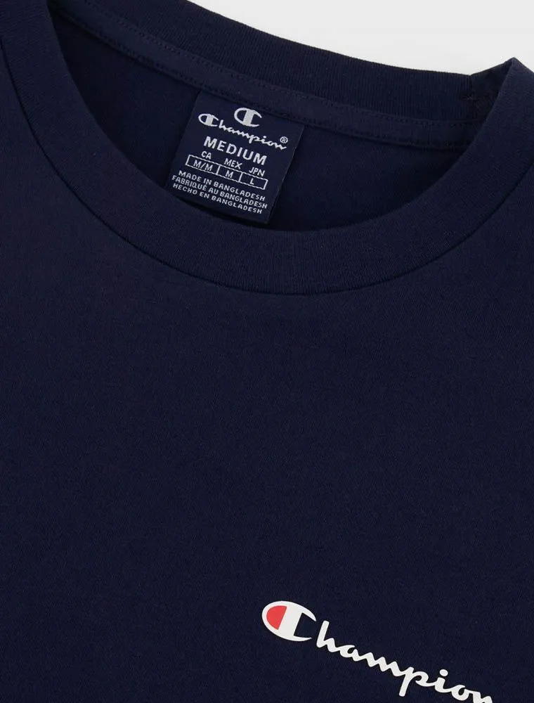 T-shirt Manica Lunga Sportiva Champion - Navy