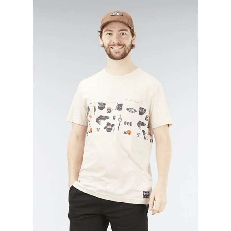 T-shirt Picture Will Melange (Beige melange) uomo