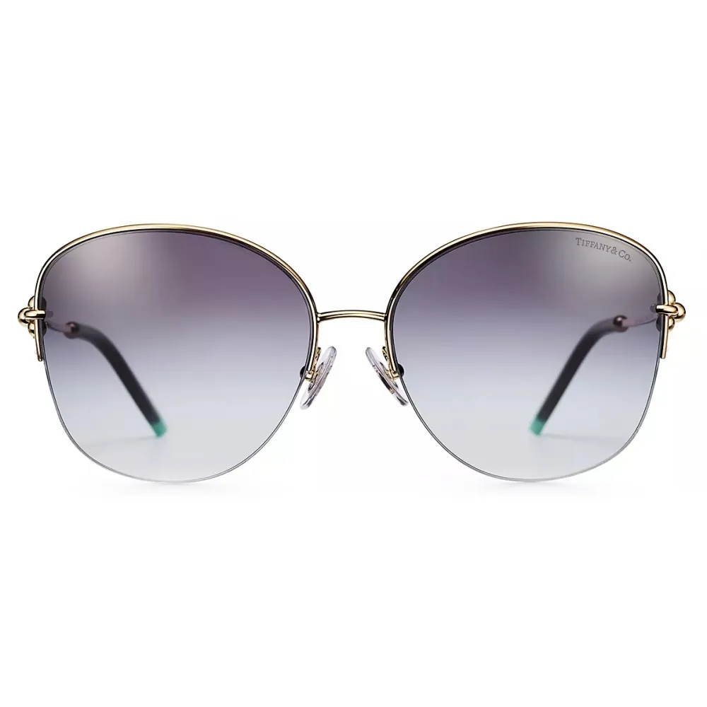 Tiffany & Co. - Occhiale da Sole a Cuscino - Oro Grigio - Collezione Tiffany HardWear - Tiffany & Co. Eyewear
