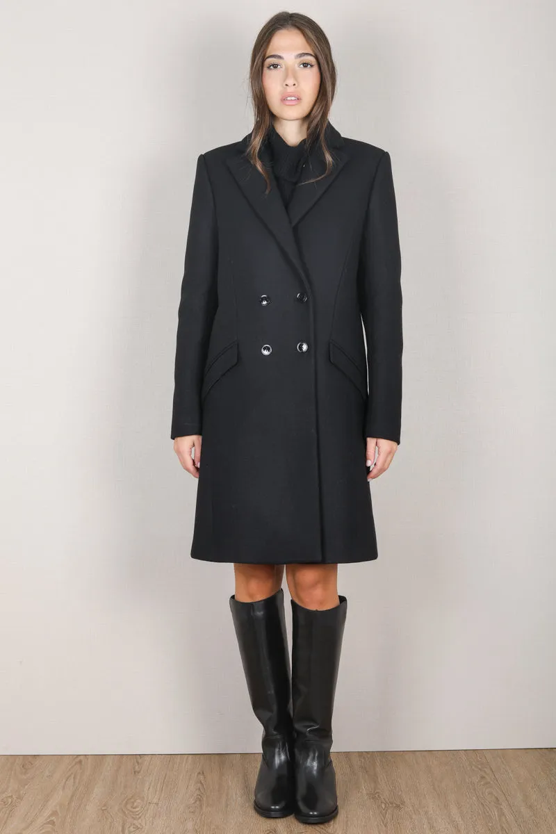 W2-2O0016 Cappotto Doppiopetto Nero  