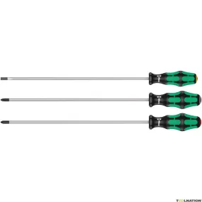 Wera 05347735002 335/350/355/3 Set di cacciaviti Kraftform Plus con lame lunghe 300 mm, 3 pezzi